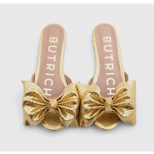 Butrich Irina Butterfly Gold Flat Sandal